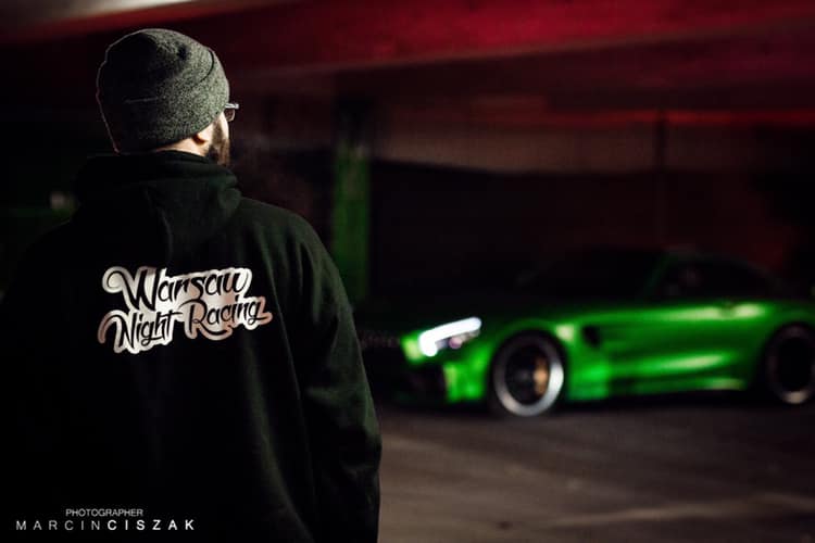 Klasyczna czarna bluza Warsaw Night Racing